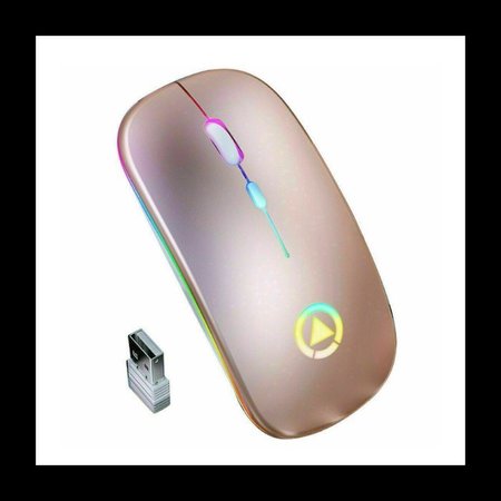 SANOXY 2.4GHz Wireless Optical Mouse USB Rechargeable RGB Cordless Mice For PC Laptop Rose SANOXY-USB-RCH-MS-RS